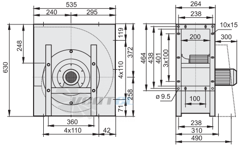 Rosenberg ERND 315-4 R - описание, технические характеристики, графики